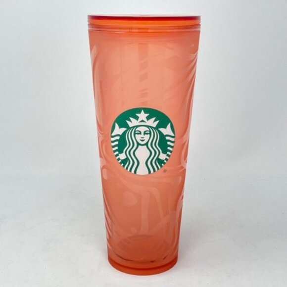 Starbucks Orange Swirl Limited Edition Summer 2020 Venti 24oz Cold Cup Tumbler - Picture 1 of 9